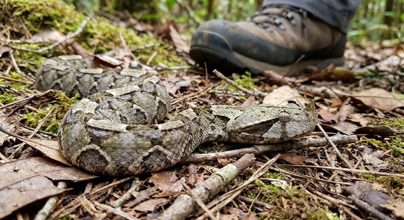 They thought they were safe… until this completely hidden snake appeared